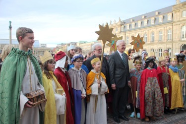 Empfang der Sternsinger der Landesregierung in Stuttgart