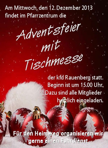 Adventsfeier 2013