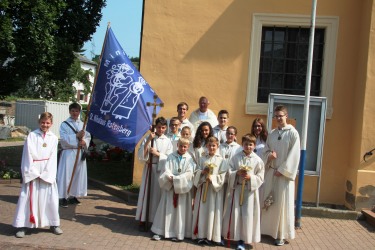 Weihe der Mini-Fahne